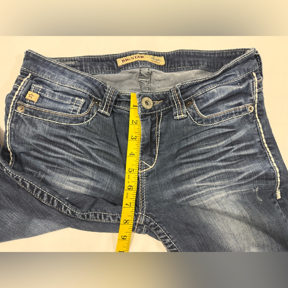 Big Star Maddie Bermuda Denim Shorts Sz26 Medium Wash Western - Picture 6 of 12